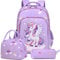 Kinderucksack Einhorn Mädchen Schulrucksack Rucksack Kinder Schultasche 3 in 1 Schultaschen Sets Mädchen Schulranzen Kinder Rucksack für Schule 1-3 Klasse,für 15 Zoll Laptop