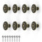 DEANKEJI 32mm Cupboard Knobs, 8 Pieces Vintage Drawer Knobs, Cupboard Handles with Screws Antique Style, Suitable for Cabinets, Shoe Cabinets, Dresser Handles