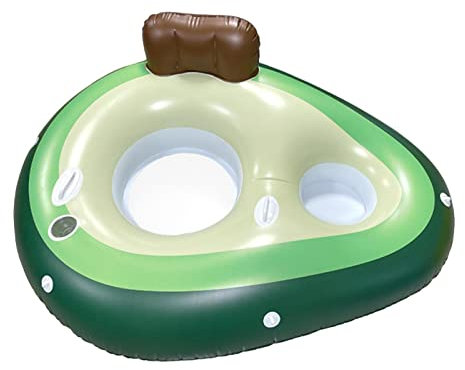 Vesone Aufblasbare Avocado Luftmatratze, Aufblasbarer Avocado Pool Schwimmer Wasser Pool Floß Aufblasbare Spielzeug Pool-Liege mit Rückenlehne wasserspielzeug Erwachsene 160 x 135 cm