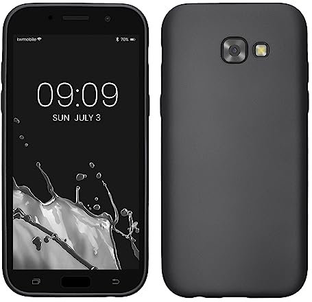 kwmobile Case kompatibel mit Samsung Galaxy A5 (2017) Hülle - Schutzhülle aus Silikon metallisch schimmernd - Handyhülle Metallic Grau