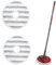 Mop Head Replacement for Vileda Spin and Clean Mop Refill,Washable & Reusable Mop Pads,Microfiber Mop Head Refill Compatible with Vileda Spin Mop Head for Cleaning Floors (1 Red+1 Grey Pad)
