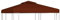HIGSOSE Pavillonabdeckung mit Kaminabzug 310 g/m² 3x3 m Terracotta-Rot Wasserdicht Stabil Winterfest Dach für Pavillon Gartenpavillon Abdeckung