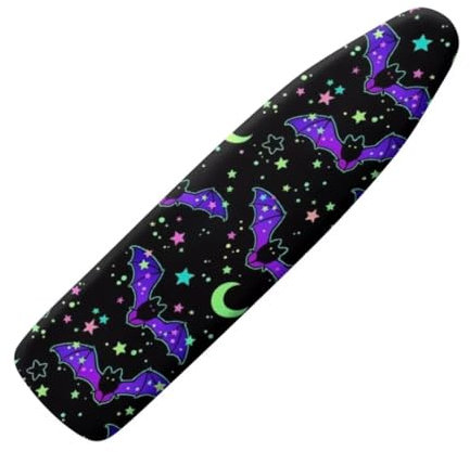 Jeiento Halloween Bat Ironing Board Cover Washable Stain Resistant Iron Pad Covers Protective Scorch Mesh Cloth Full Size Ironing Covers for Halloween Home Decor,15x54 Inches