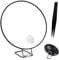 NQEUEPN Espejo Aumento 30X, Espejo de Maquillaje de 15,2cm con Ventosa y Pinzas Puntiagudas Espejo Facial con Soporte Ajustable Espejo Pequeño para Maquillaje (Negro)