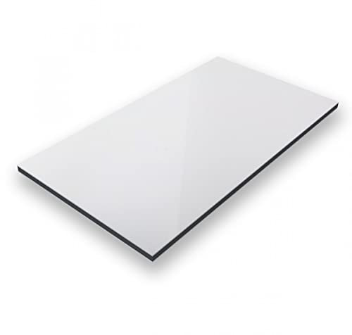 AMON Aluverbund 24 Aluverbundplatte, Aluminium Platte, 3mm dick, Spiegel Silber, 100x280cm