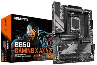 GIGABYTE B650 Gaming X AX V2 (rev. 1.0) AM5 LGA 1718 AMD B650 ATX DDR5, Triple M.2, PCIe 5.0, USB 3.2 Gen2x2 Type-C, AMD Wi-Fi 6E, Realtek 2.5GbE LAN