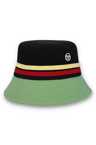 Sergio Tacchini Herren Retro Stonewoods Fischerhut (UK, Alpha, Einheitsgröße, schwarz), Schwarz
