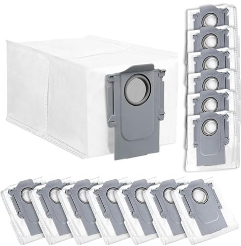 Lot de 14 sacs d'aspirateur pour roborock Saros 10R / Q Revo / Qrevo Pro / Qrevo MaxV / Qrevo Curv / Qrevo Master / S8 MaxV Ultra / S8 Max Ultra - 2,7 l - Pièces de rechange