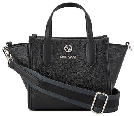 Nine West Damen Tote Riggs Mini-Tragetasche, Schwarz