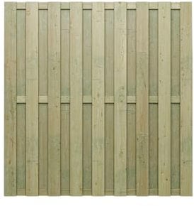 Woodtex Sichtschutzzaun Gartenzaun Gartentor Brettertzaun DIY Bausatz ohne Schrauben|kesseldruckimprägniert|wetterfest Nadelholz Kiefer 180x180x5,4cm Grün