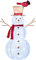 NALONE 4 FT Weihnachten beleuchtet Schneemann mit 100 LED Lichter für Timer, zusammenklappbare Schneemann Weihnachtsdekorationen im Freien Yard Home, Flauschiger Schneemann mit Vogel (4FT) (Weiß)
