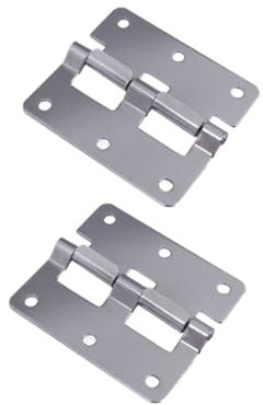 WATIIFUFU Charnières Plates Silencieuses pour Bagages Métal Antirouille, Charnières Épaissies Solide, Accessoires Valise pour Remplacement, Lot de 2 Pièces, Usage Voyage