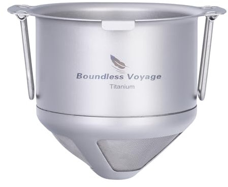 Boundless Voyage Filtre à café réutilisable en titane avec support Ti6002P