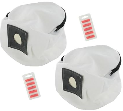 KGA SUPPLIES Lifetime Reusable Zip Cloth Dust Bags & 10 Air Freshner for Numatic Henry Hetty Vacuum Cleaner (Pack 2)
