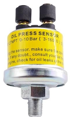 Simoni Racing Ops Sensore Pressione Olio Universale da 0 a 10 Bars e da -25° a 100°, sensore 1/8NPT