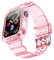 NotoCity Correa Compatible con Apple Watch 10, para Apple Watch Serie 10 46mm Correa de Repuesto con Funda, Creativa,Transparente (Rosa translúcido)