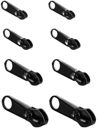 Reißverschluss Schieber, Abnehmbare Metall Reißverschluss Zipper, Ersatz Zipper für Reißverschluss, Fix Reißverschluss Zieher, Reißverschluss Reparatur set für Mantel, Koffer, Rucksäcke (8 Stücke)