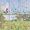 Fensteraufkleber,Fensterdeko Blumen,Fensterbilder Frühling Sommer für Glas Kinderzimmer Badezimmer