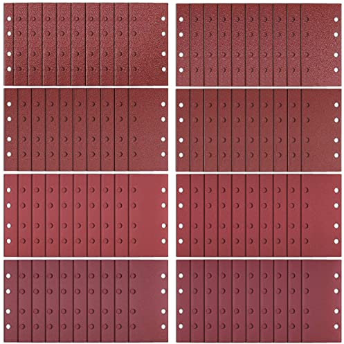 Black and Decker Mouse Sander Pads,Sanding Pads for Mouse Sander,Mouse Sanding Sheets with Extra 2 Tips for Replacement Assorted 40/60/ 80/120 Grits to Fit Black and Decker Detail Palm Sander(80PCS)