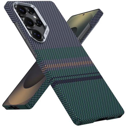 BENKS Aurora ArmorAir Hülle für Samsung Galaxy S25 Ultra aus Dupont Kevlar 1000D Aramidfaser Magnetische Handyhülle Ultradünne und Kratzfeste Schutzhülle