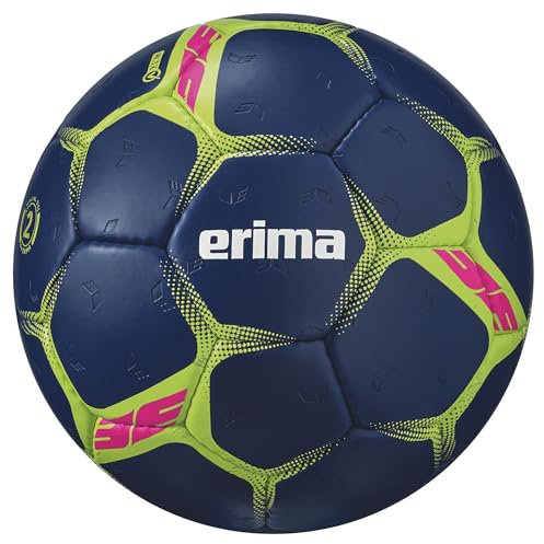 Erima Flash Pro Ballon de Handball (7202502), Bleu/Citron Vert, 3