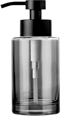 Enra Seifenspender Schwarz,12oz Nachfüllbarer Badezimmer Seifenspender Edelstahl Lotion Pumpe,Hand Flüssigseife Dispenser Moderne Lotion Flasche für Bad Küche(Schwarz)