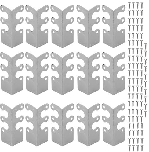 15 Pz Protezioni per Angoli del Battiscopa Skiffers, Protezioni per Angoli del Battiscopa in Ferro con 90 Chiodi Solide Vintage Protezioni per Battiscopa per Tavolo Sedia Scatola di Legno