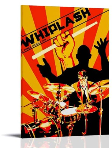 HUERIER Whiplash Poster für Schlafzimmer, 50 x 75 cm, gerahmte Wandkunst