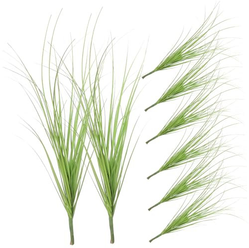Ciieeo 8Pièces Faux Plantes Herbe Artificielle Décoration Maison Tiges de Verdure Simulées pour Intérieur et Extérieur
