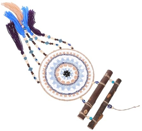 Alipis Traumfänger Hängeornament Makramee Für Außenbereich Schlafzimmer Wanddekor Mit Bösen Augen Anhänger Für Balkon Auto Heimdekoration Mobile Für Babybetten