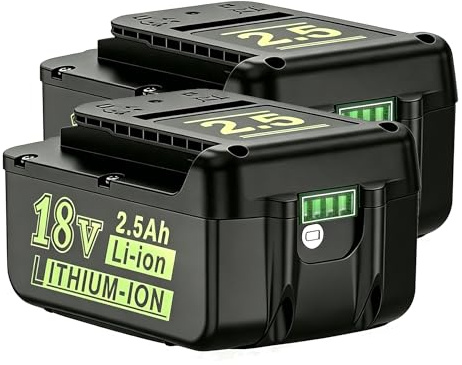 2 x 18 V 2.5 Ah replacement battery for Kärcher battery, suitable for Karcher 18 V hedge trimmer HGE 18-45 18-50 lawnmower LMO 18-33 18-36 sprayer PSU 4-18 vacuum cleaner WD 1 3-18 grass trimmer LTR