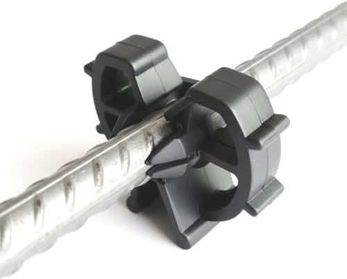 C Abstandshalter 15 mm | Abstandhalter für Beton & Bewehrung | Abstandhalter Senkrechte | Bewehrung Sternchenabstandhalter | Bewehrung Keilen für betonstahl Distanzhalter (100)