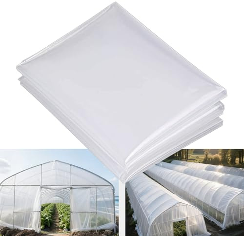 Film Plastique épais pour Serre, BâChe Transparente pour Serre, épaisseur 0.12 mm, Destiné à L'agriculture, Jardinage, Protection Meubles Contre Poussière et aux Travaux Peint(Size:4*10m(13.1*32.8ft))