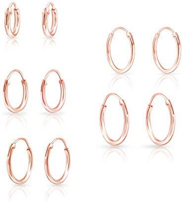 Bijoux Femme Or - Or 18 Carats - Boucle d'oreille Or - Boucle d'oreille Femme Or - Creole Or Femme - Boucle d oreille Femme Or Rose - Bijou Femme Or - Creoles Or Femme 18 Carats - 8, 10, 12, 14, 16 mm