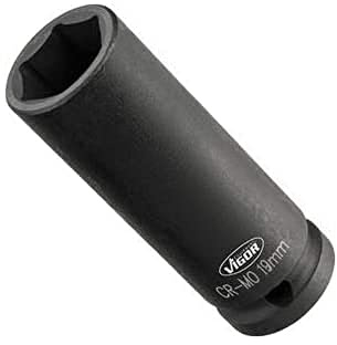 VIGOR Schlagschrauber Steckschlüsseleinsatz, lang, V5550L-14, 1/2″ | 1/2 Zoll (12,5 mm) Vierkant hohl, Antrieb 1/2 Zoll (12,5 mm) Vierkant hohl, Abtrieb Außenprofil Sechskant, phosphatiert