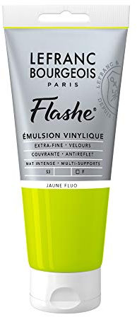 Lefranc Bourgeois Flashe Acrylique Tube 80ml Jaune Fluo