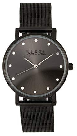 Sophie and Freda Savannah Women's Quartz Black Metal Alloy Bracelet Watch SAFSF4203