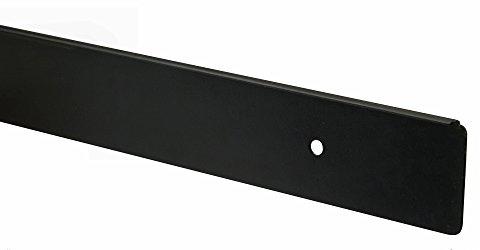 T&C™ 38mm-40mm Kitchen Worktop Finishing Profiles 3mm Radius Top & Bottom - Hand Finished - Diamond Black Finish (665mm Long Breakfast Bar End Cap)