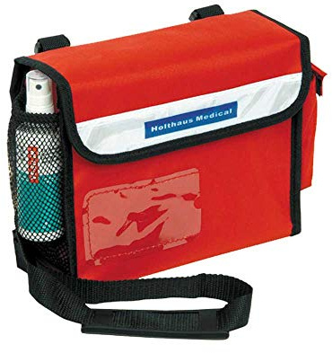 Holthaus Medical Sanitätsumhängetasche Erste-Hilfe-Tasche Notfall, leer, rot, 24x19x8cm