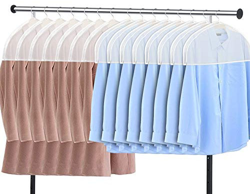 Zilink Schulter-Abdeckungen für Kleidung (15 Stück) Atmungsaktive Kleider-Staubschutz mit 5,1 cm Zwickel für Anzüge, Mäntel, Jacken, Kleiderschränke