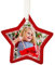 Herz & Heim® Christbaum Geschenk-Anhänger Keramik-Stern mit gratis Namensaufdruck Rot Foto