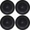 House Doctor 259190400 Plate, Serveur, Black, dia: 24 cm, 4 stk/pk Teller, Edelstahl