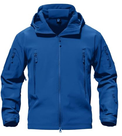 MAGCOMSEN Men's Waterproof Tactical Jackets Winter Outdoor Hiking Softshell Jacket Fleece Lining