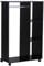 HOMCOM Kleiderschrank auf Rollen, Mobile Garderobe, 1 Kleiderstange, 3 Regale, Garderobenschrank für Flur, Schlafzimmer, 80 x 40 x 128 cm, Schwarz