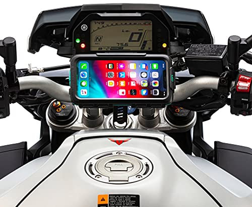 Ultimateaddons Pro Handlebar 19-35mm Motorcycle Mount + Waterproof Case Compatible with iPhone SE 2020