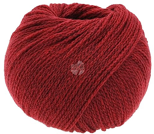 LANA GROSSA Cool Merino | Leichtes Kettengarn aus klassischer Merinowolle | Handstrickgarn aus 90% Schurwolle (Merino) & 10% Polyamid | 50g Wolle zum Stricken & Häkeln | 150m Garn FB 1