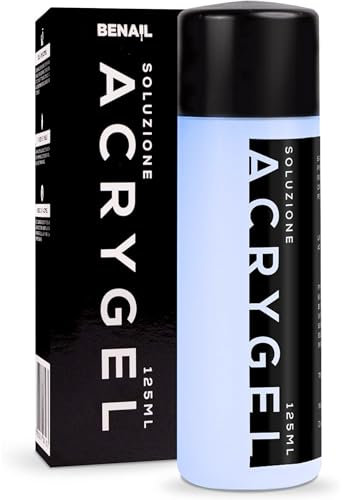 Benail | Soluzione Acrygel per unghie, Polygel, Gel Unghie Ricostruzione Professionale, Acrygel Solution, Soluzione per lavorazione Acrygel, Acrilico, Gel Unghie, Acrygel 125 ml