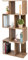 Iris Ohyama, Wandregal mit Ebenen, S-förmiges Möbelstück, 4 Regale, Modular, Wandbefestigungsset, Trennwand, Büro, Schlafzimmer, Wohnzimmer - Display Shelf SRK-W4 - Aschbraun