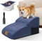 MASTERTOP Hundetreppe für Hunde und Katzen, 2-Stufen Verlängert Haustiertreppe Katzentreppe, Hochdichtem Schwamm Hunderampe für Sofa Bett, Send 1 Fusselrolle