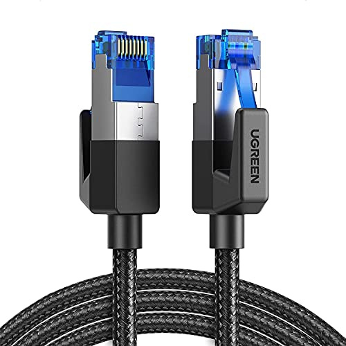 Ugreen Cable Ethernet trenzado Cat8, 25 Gbps, 2000 MHz, 1,5 metros